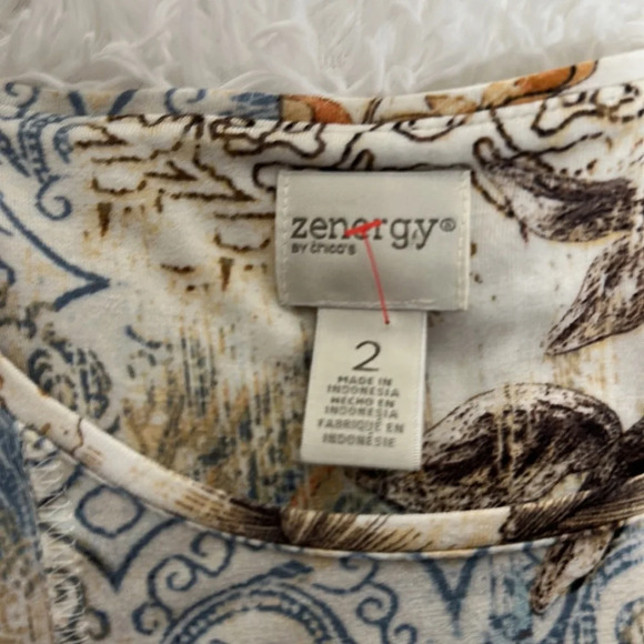 Chico’s Zenergy Tunic Top Sz2 - Picture 6 of 9